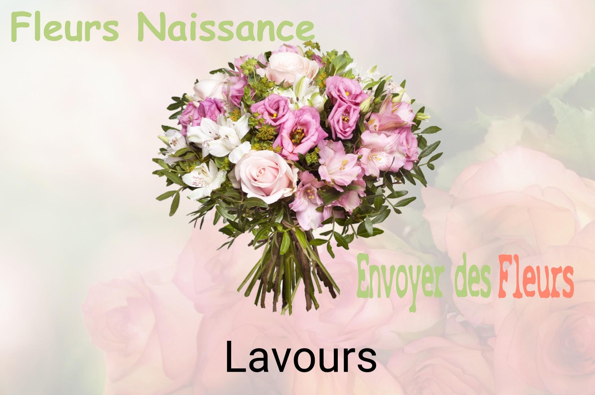 Bouquet de fleurs de naissance livré à Lavours