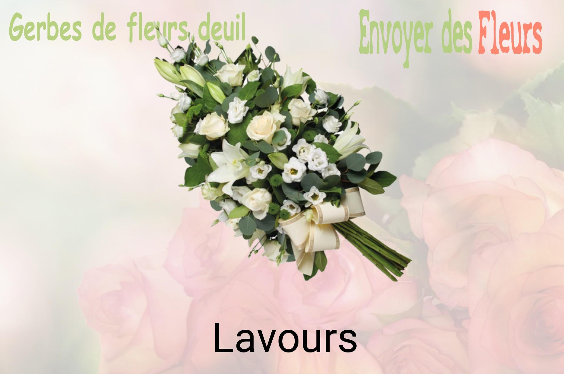 Gerbe de fleurs de deuil livrée à Lavours